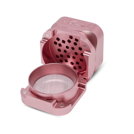 Krush Kube 3 Metallic Grinder - Black Noir/ Stone Grey/ Rose Gold