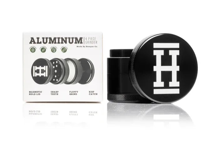 HEMPER - Anodized Aluminum Grinder, 4 parts, (56 mm)