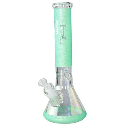 Black Leaf Emerald Glitter Bong