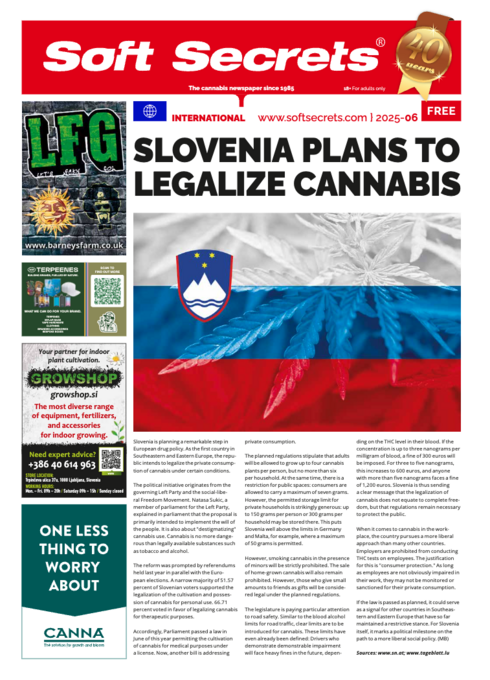 Soft Secrets Cannabis Culture Newspaper (FREE)