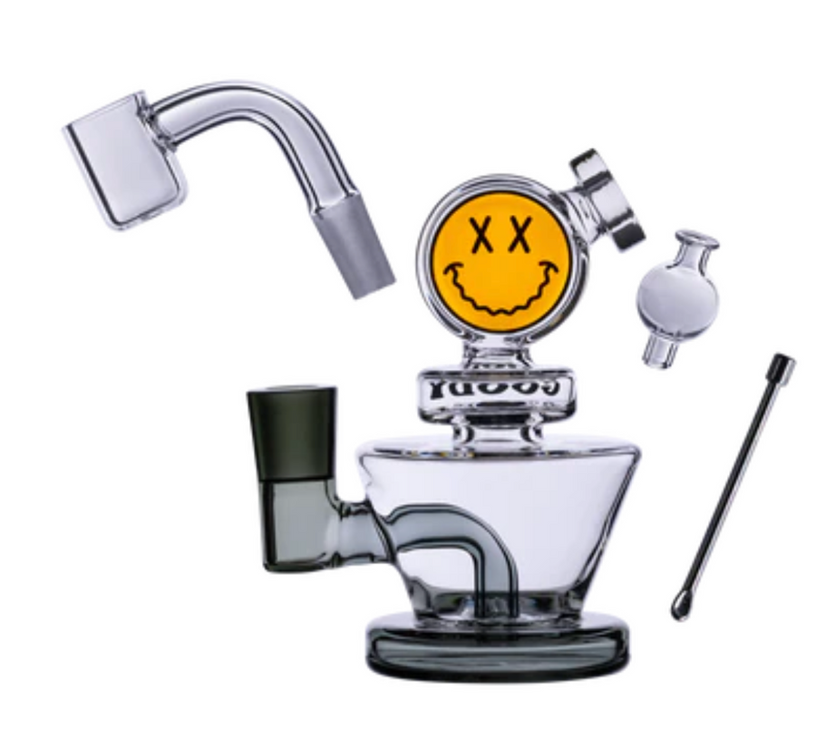 Goody Glass - Big Face Mini Dab Rig 4-Piece Kit