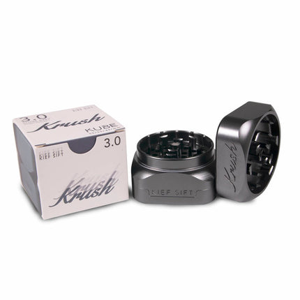 Krush Kube 3 Metallic Grinder - Black Noir/ Stone Grey/ Rose Gold